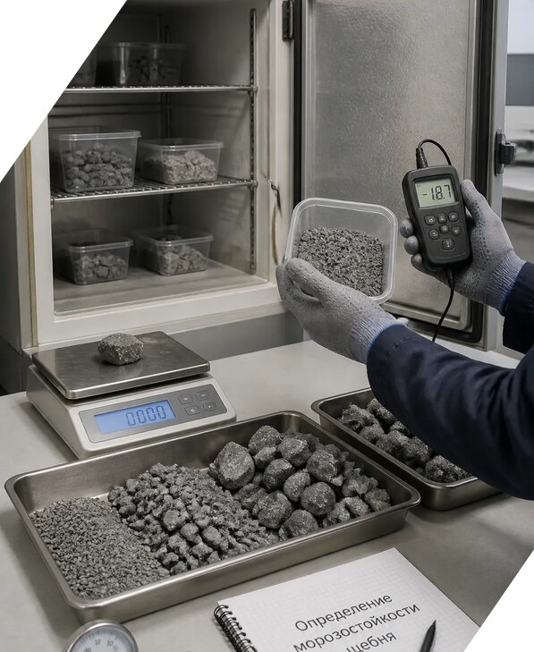 Определение морозостойкости щебня в Тюмени от 3572 р. | ЭкспертизаРоссия